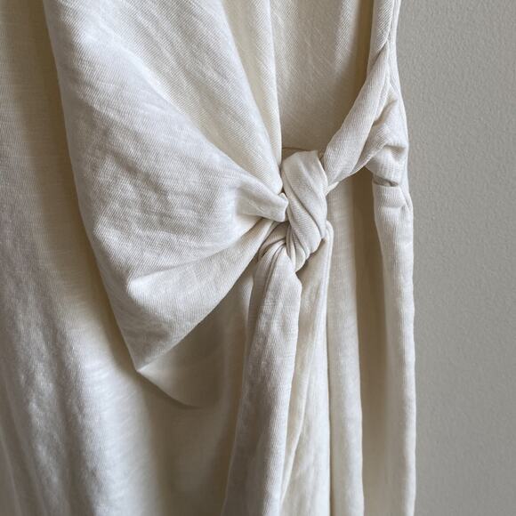 Sundry Tank Knot Midi Dress Off White 2 - Picture 4 of 8